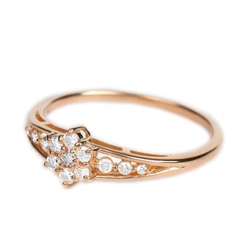K18PG  ダイヤ リング 0.2CT