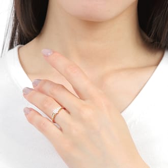 K18PG  ダイヤ リング 0.2CT