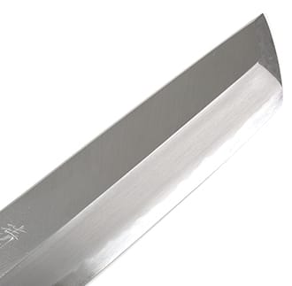 刀匠が丹精込めて仕上げた特製はも切り包丁（刃渡270mm）