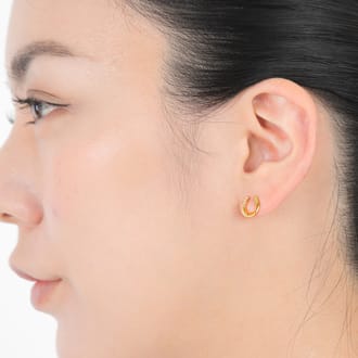 K18 ダイヤ 馬蹄 ピアス