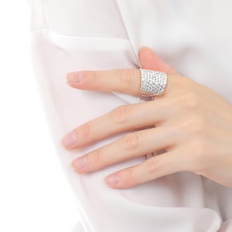 豪華 プラチナ 5CT ダイヤ リング