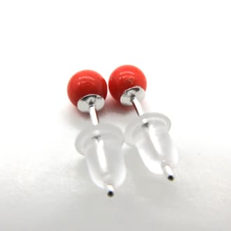 赤珊瑚のピアス