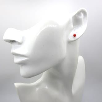 赤珊瑚のピアス