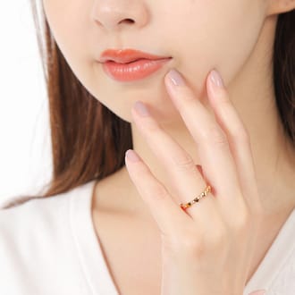 K18PG ダイヤ リング 0.06CT
