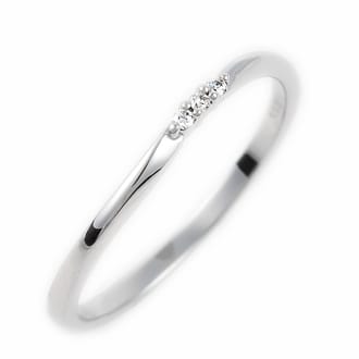 プラチナ　ダイヤ　リング　細身　0.02ＣＴ