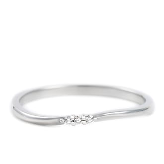プラチナ　ダイヤ　リング　細身　0.02ＣＴ