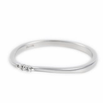 プラチナ　ダイヤ　リング　細身　0.02ＣＴ