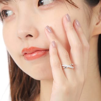 プラチナ　ダイヤ　リング　パヴェ 0.2CT