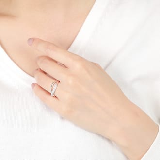プラチナ　ダイヤ　リング　パヴェ 0.2CT