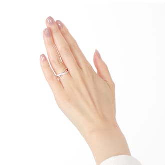 プラチナ　ダイヤ　リング　パヴェ 0.2CT