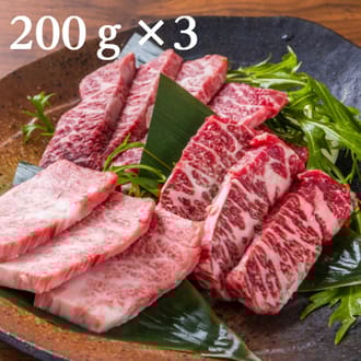 【焼肉食べ比べ3種】仙台牛ザブトン・トモサンカク・マルシン　各200g