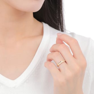 K18 ダイヤ リング 0.20CT 縁あり