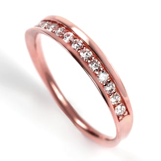 K18PG ダイヤ リング 0.20CT 縁あり