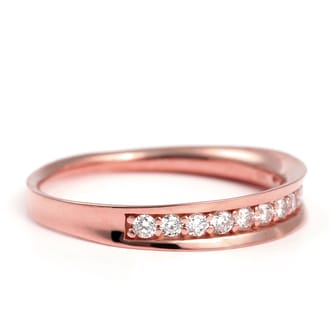 K18PG ダイヤ リング 0.20CT 縁あり