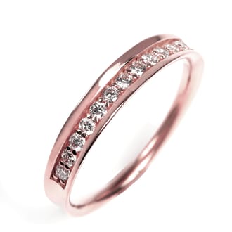 K18PG ダイヤ リング 0.20CT 縁あり