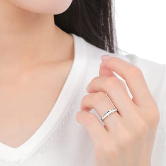 プラチナ ダイヤ リング 0.20CT 縁あり