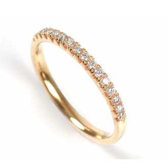 K18 ダイヤ リング　0.20ＣＴ　ハーフエタニティ