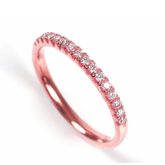 K18PG ダイヤ リング　0.20ＣＴ　ハーフエタニティ