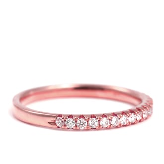 K18PG ダイヤ リング　0.20ＣＴ　ハーフエタニティ