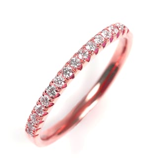 K18PG ダイヤ リング　0.20ＣＴ　ハーフエタニティ