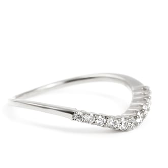 プラチナ　ダイヤ　0.2ＣＴ　ウェーブリング