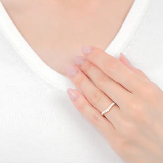 プラチナ　ダイヤ　0.2ＣＴ　ウェーブリング