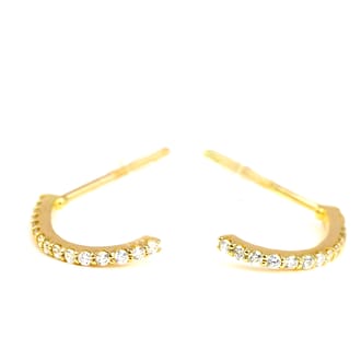 K18 ダイヤ　極細　ピアス　トータル0.12ＣＴ