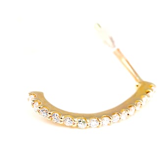K18 ダイヤ　極細　ピアス　トータル0.12ＣＴ