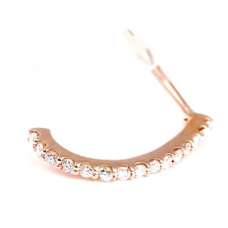 K18PG ダイヤ　極細　ピアス　トータル0.12ＣＴ