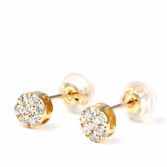 K18 ダイヤ ピアス　トータル0.20ＣＴ　E150DI-Y