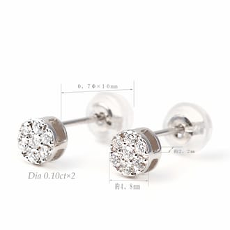 PT900 ダイヤ ピアス　トータル0.20ＣＴ　E150DI-P