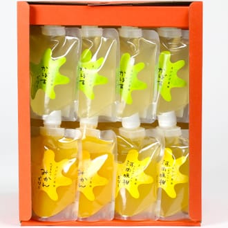 オレンジ農園の果実の飲むゼリーギフトセット（かぼす×4・みかん×2・季節の果実×2）