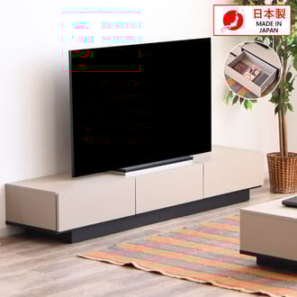 テレビ台 ローボード スリット加工 完成品 日本製 国産 テレビボード ロータイプ 引き出し 180cm 木製