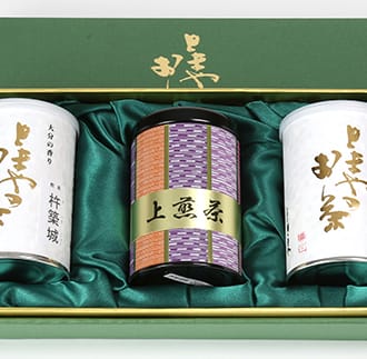 とまやのお茶 ３缶セット（煎茶 豊国一、杵築城、上煎茶）