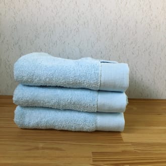 フェイスタオル（ライトブルー）同色３枚
