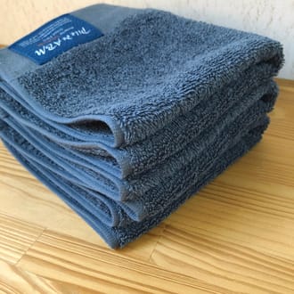 ハンドタオル（インディゴブルー）同色３枚