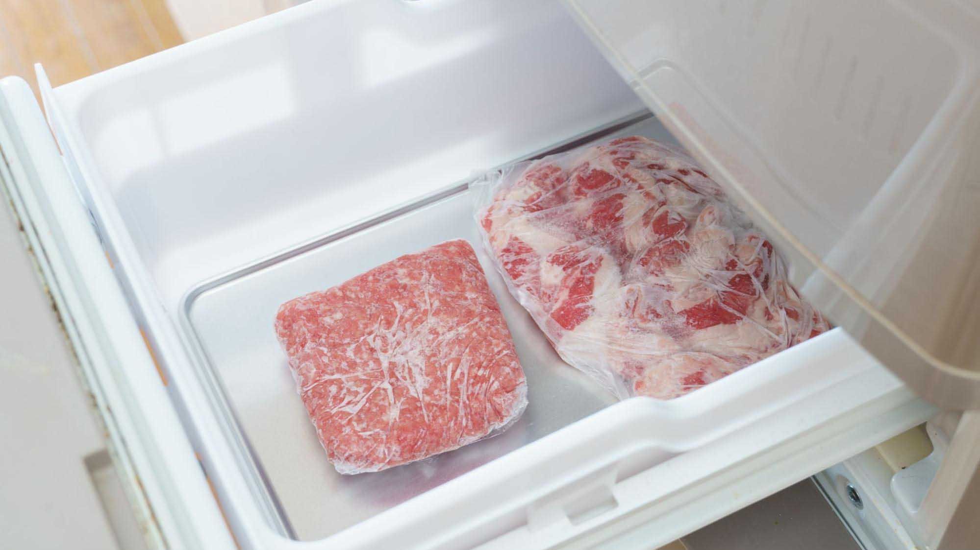 冷凍した牛肉