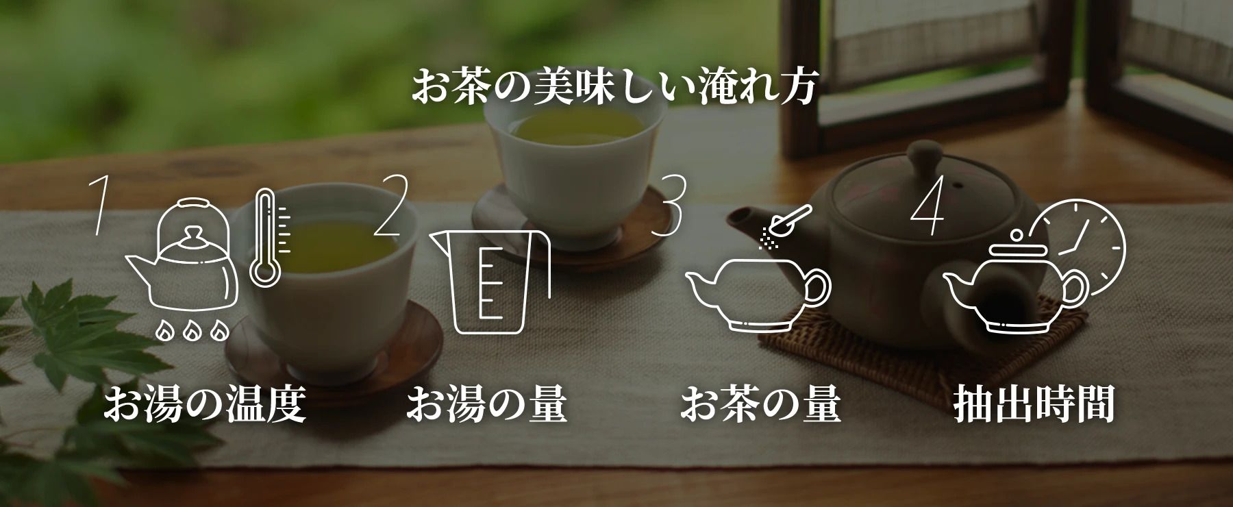 お茶をおいしくいただく方法は?