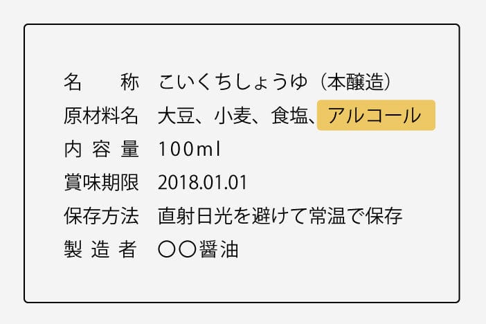 アルコールが入っている理由は?